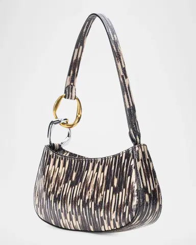 Staud Ollie Printed Embossed Leather Shoulder Bag | Thumbnail 2 Staud Ollie Printed Embossed Leather Shoulder Bag | Thumbnail 2