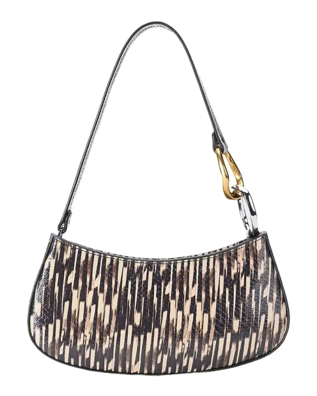 Ollie Printed Embossed Leather Shoulder Bag