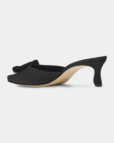 Manolo Blahnik Caulon 50MM Satin Velvet-Trimmed Mules | Thumbnail 4 Manolo Blahnik Caulon 50MM Satin Velvet-Trimmed Mules | Thumbnail 4