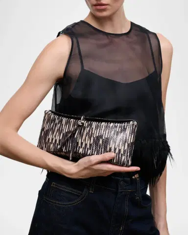 Staud Eve Printed Leather Clutch | Thumbnail 2 Staud Eve Printed Leather Clutch | Thumbnail 2