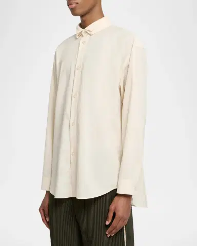 Homme Plissé Issey Miyake Men's Pleated-Collar Dress Shirt | Thumbnail 4 Homme Plissé Issey Miyake Men's Pleated-Collar Dress Shirt | Thumbnail 4