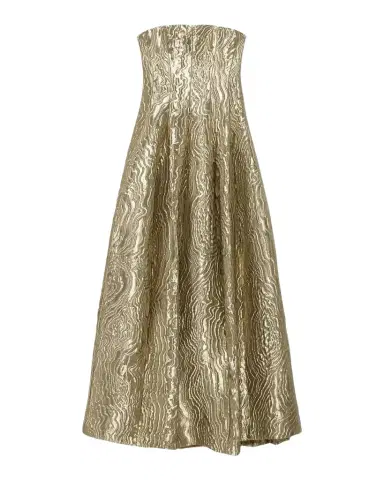 Simkhai Celeste Strapless Metallic Jacquard Gown | Thumbnail 1