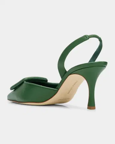 Manolo Blahnik Maysli 70MM Slingback Pumps | Thumbnail 4