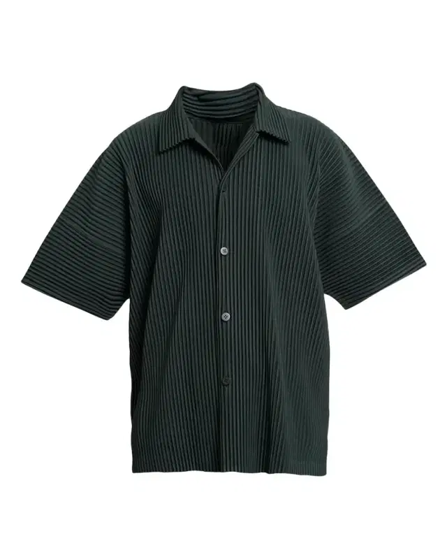 Homme Plissé Issey Miyake Men's Pleated Short-Sleeve Shirt