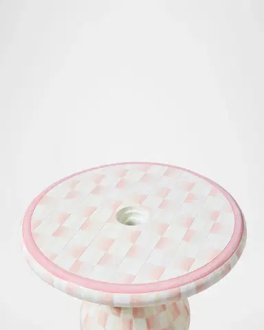 MacKenzie-Childs Outdoor Rosy Umbrella Stand Side Table | Thumbnail 3