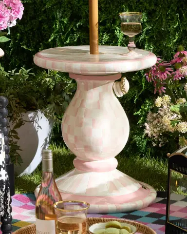 MacKenzie-Childs Outdoor Rosy Umbrella Stand Side Table | Thumbnail 4