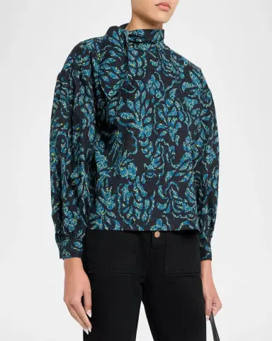 Ulla Johnson Pastel Long-Sleeve Cotton Blouse | Thumbnail 4