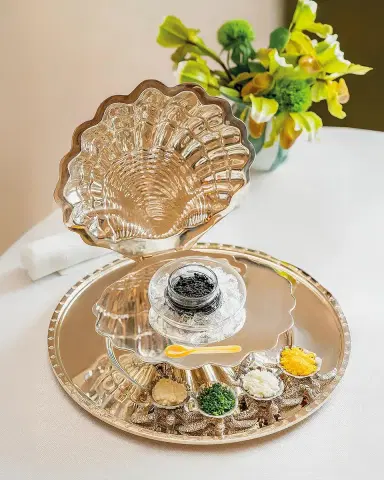 Tania Bulhoes Shell Silvertone Caviar Server | Thumbnail 3