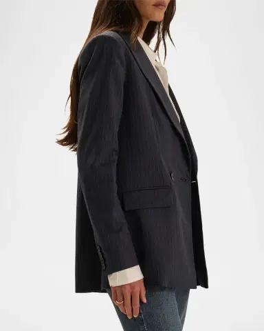 Favorite Daughter The Suits You Pinstripe Blazer | Thumbnail 4
