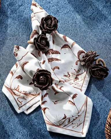 Juliska Country Estate Harvest Sepia Napkins, Set of 4 | Thumbnail 4 Juliska Country Estate Harvest Sepia Napkins, Set of 4 | Thumbnail 4