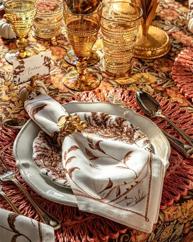 Juliska Country Estate Harvest Sepia Napkins, Set of 4 | Thumbnail 5 Juliska Country Estate Harvest Sepia Napkins, Set of 4 | Thumbnail 5