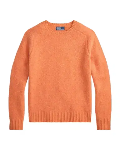 Polo Ralph Lauren Men's Wool and Cashmere Suede Elbow-Patch Crewneck Sweater | Thumbnail 1