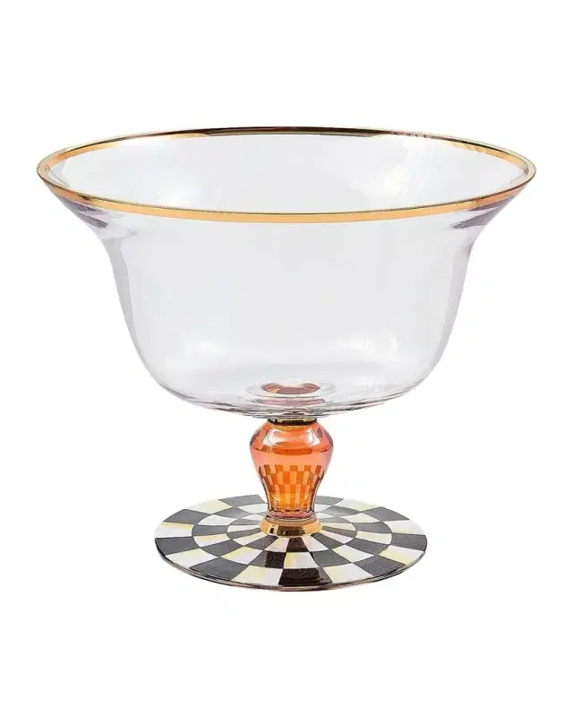 MacKenzie-Childs Courtly Check Glass Bowl