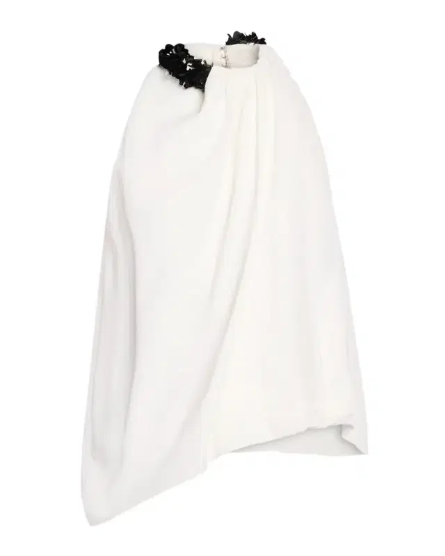 Brandon Maxwell Haze Draped Sequin-Trim Asymmetric Top