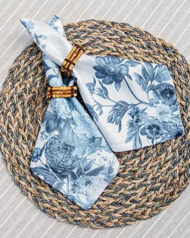 Juliska Field of Flowers Chambray Napkins, Set of 4 | Thumbnail 5