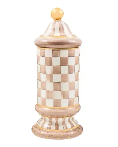 MacKenzie-Childs Check Ceramic Column Storage Container | Thumbnail 1