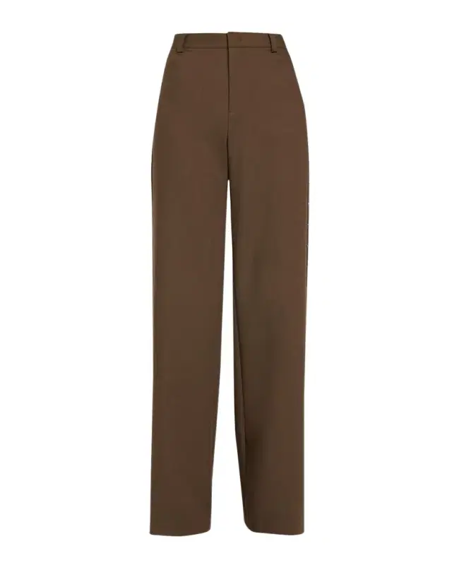 Vince Studded Mid-Rise Wide-Leg Trousers