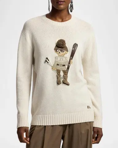 Ralph Lauren Collection Holiday Polo Bear Cashmere Sweater | Thumbnail 4