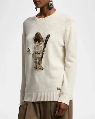 Ralph Lauren Collection Holiday Polo Bear Cashmere Sweater | Thumbnail 6