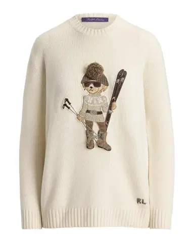 Ralph Lauren Collection Holiday Polo Bear Cashmere Sweater | Thumbnail 1