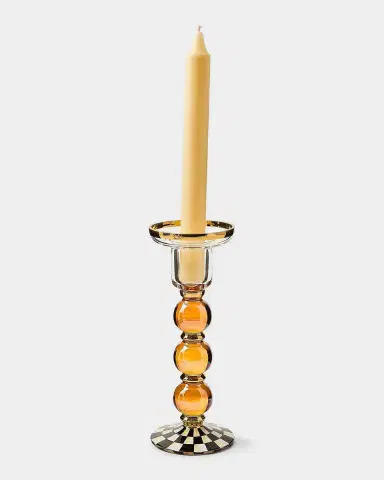 MacKenzie-Childs Courtly Check Glass Candleholder | Thumbnail 2