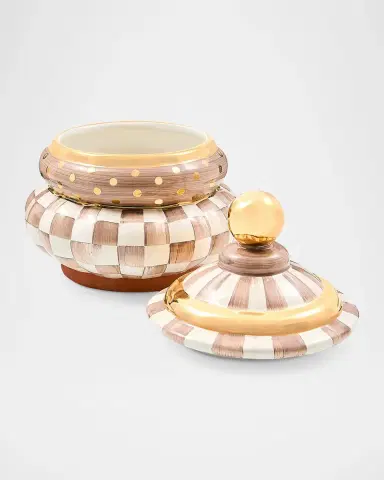 MacKenzie-Childs Check Ceramic Groovy Storage Container | Thumbnail 2
