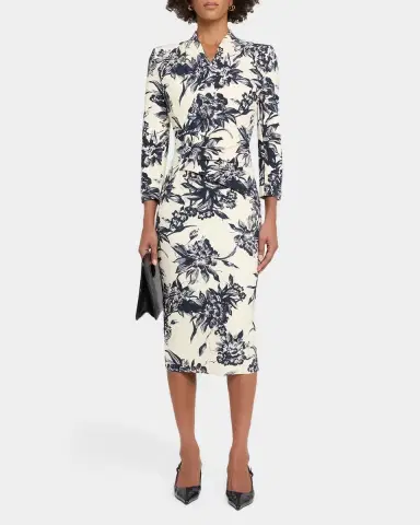 Chiara Boni La Petite Robe Demei Floral Pencil Midi Dress | Thumbnail 2 Chiara Boni La Petite Robe Demei Floral Pencil Midi Dress | Thumbnail 2