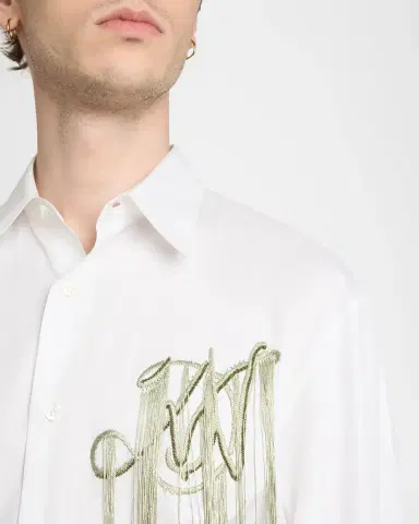 Dries Van Noten Caper Embellished Cotton Poplin Shirt | Thumbnail 5