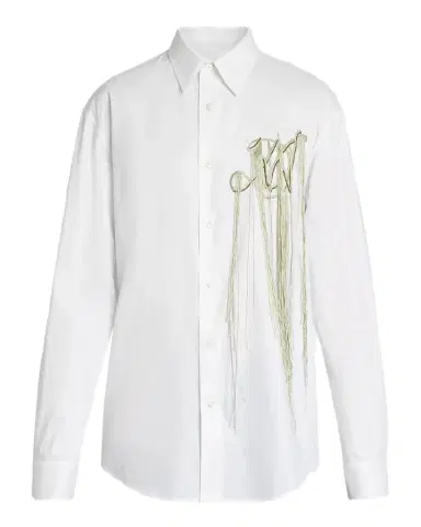 Dries Van Noten Caper Embellished Cotton Poplin Shirt | Thumbnail 1