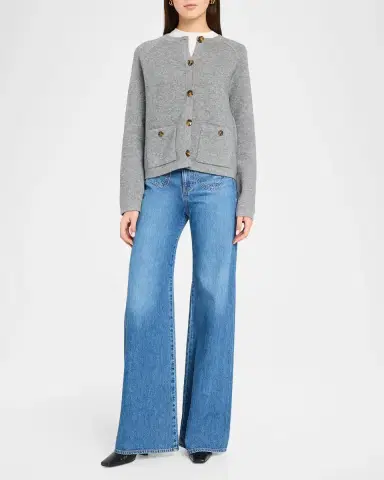 Veronica Beard Grant Western Wide-Leg Jeans | Thumbnail 2 Veronica Beard Grant Western Wide-Leg Jeans | Thumbnail 2