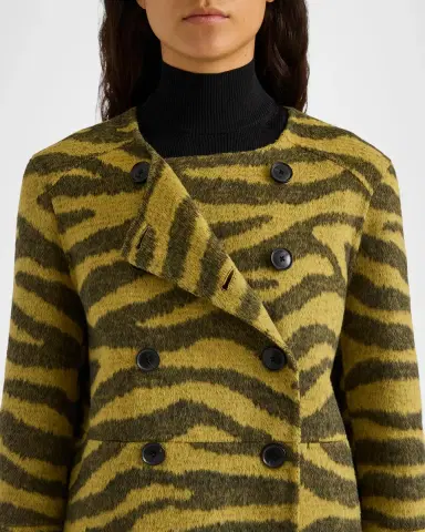 Proenza Schouler Courtney Zebra Wool-Cashmere Jacket | Thumbnail 4 Proenza Schouler Courtney Zebra Wool-Cashmere Jacket | Thumbnail 4