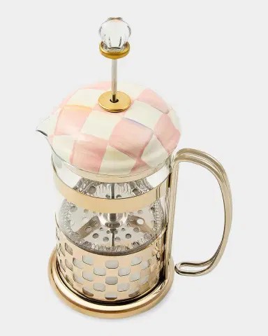 MacKenzie-Childs Courtly Check Glass & Enamel French Press | Thumbnail 3