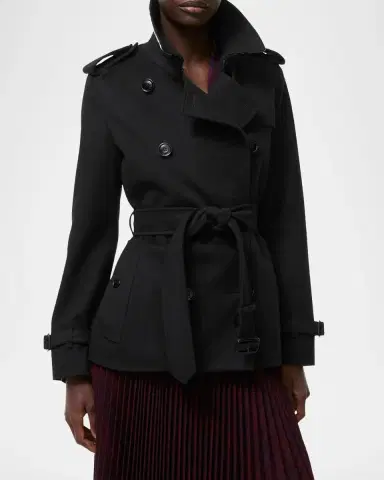 Burberry Kensington Belted Cashmere Short Trench Jacket | Thumbnail 5
