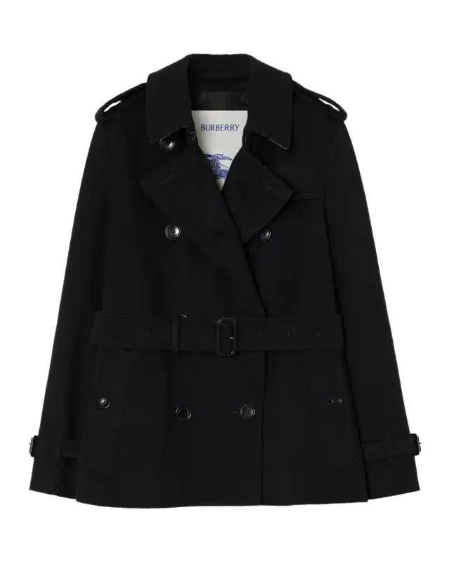 Burberry Kensington Belted Cashmere Short Trench Jacket