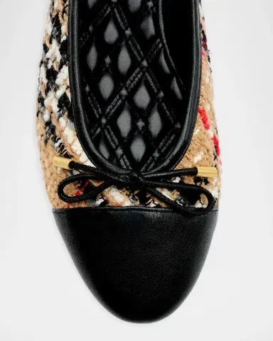 Burberry Check Boucle Ballerina Flats | Thumbnail 2 Burberry Check Boucle Ballerina Flats | Thumbnail 2