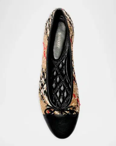Burberry Check Boucle Ballerina Flats | Thumbnail 3 Burberry Check Boucle Ballerina Flats | Thumbnail 3