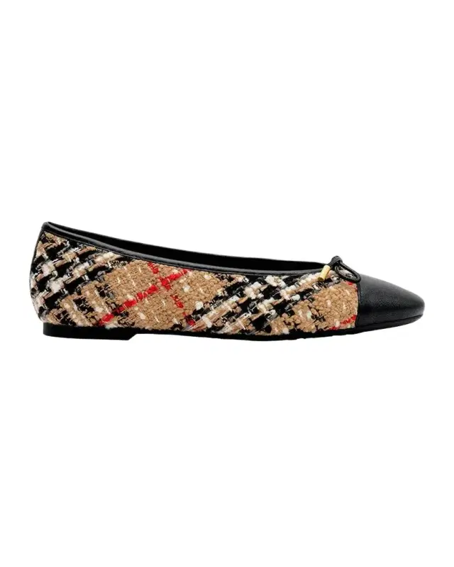 Burberry Check Boucle Ballerina Flats