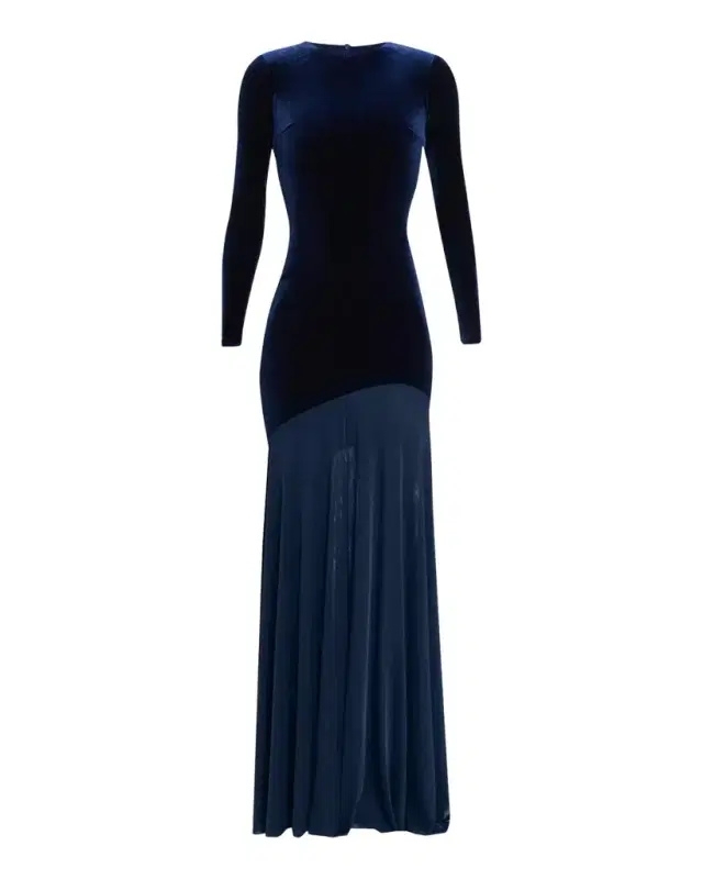 Chiara Boni La Petite Robe Janina Velvet A-Line Gown