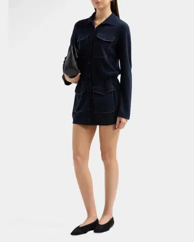 Guest In Residence Industry Cashmere Drawstring Mini Dress | Thumbnail 4