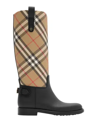 Burberry Cavalier Rubber Check Knee-High Rain Boots | Thumbnail 3 Burberry Cavalier Rubber Check Knee-High Rain Boots | Thumbnail 3