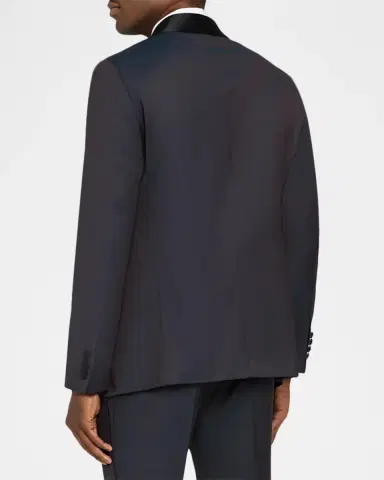 Emporio Armani Men's Wool Stretch Tuxedo with Satin Shawl Lapels | Thumbnail 5