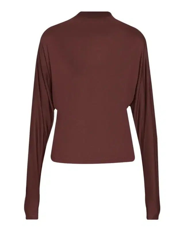 Vince Draped Funnel-Neck Dolman-Sleeve Top