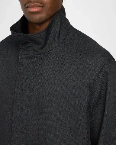Emporio Armani Men's Storm-Placket Caban Coat | Thumbnail 5 Emporio Armani Men's Storm-Placket Caban Coat | Thumbnail 5