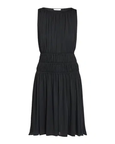 Vince Matte Jersey Gathered-Tier Sleeveless Dress | Thumbnail 1 Vince Matte Jersey Gathered-Tier Sleeveless Dress | Thumbnail 1