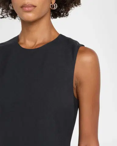 Vince Sleeveless Bias-Cut Linen-Blend Dress | Thumbnail 5 Vince Sleeveless Bias-Cut Linen-Blend Dress | Thumbnail 5