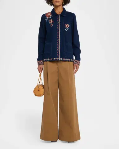 Johnny Was Nadia Embroidered Worker Jacket | Thumbnail 2 Johnny Was Nadia Embroidered Worker Jacket | Thumbnail 2