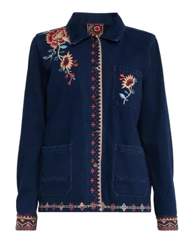 Johnny Was Nadia Embroidered Worker Jacket | Thumbnail 1 Johnny Was Nadia Embroidered Worker Jacket | Thumbnail 1