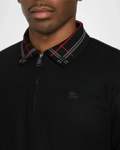 Burberry Men's Pelham Half-Zip Polo Sweater | Thumbnail 5 Burberry Men's Pelham Half-Zip Polo Sweater | Thumbnail 5