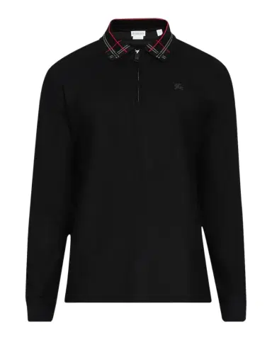 Burberry Men's Pelham Half-Zip Polo Sweater | Thumbnail 1 Burberry Men's Pelham Half-Zip Polo Sweater | Thumbnail 1