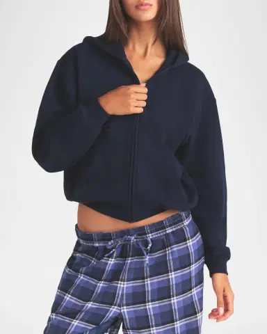 Skims Classic Zip-Up Cotton Fleece Hoodie | Thumbnail 4 Skims Classic Zip-Up Cotton Fleece Hoodie | Thumbnail 4